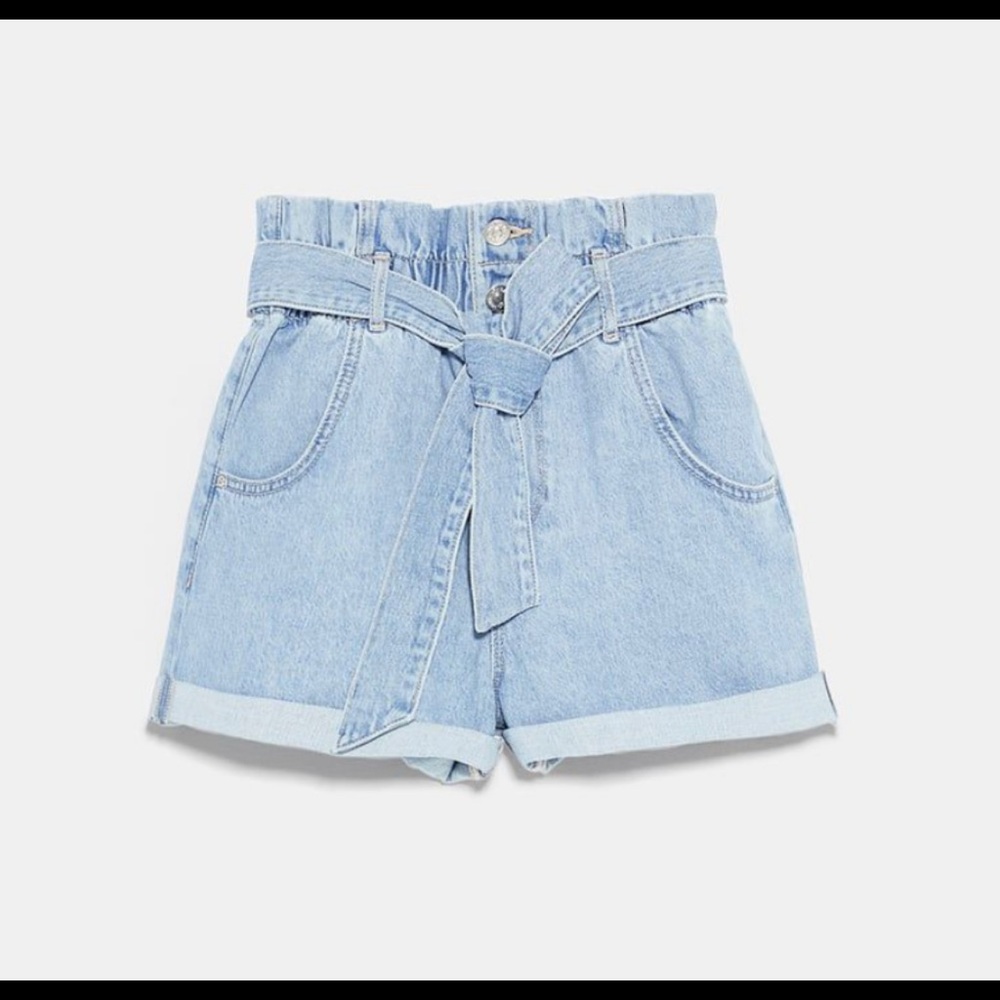 Zara paper bag shorts size 12